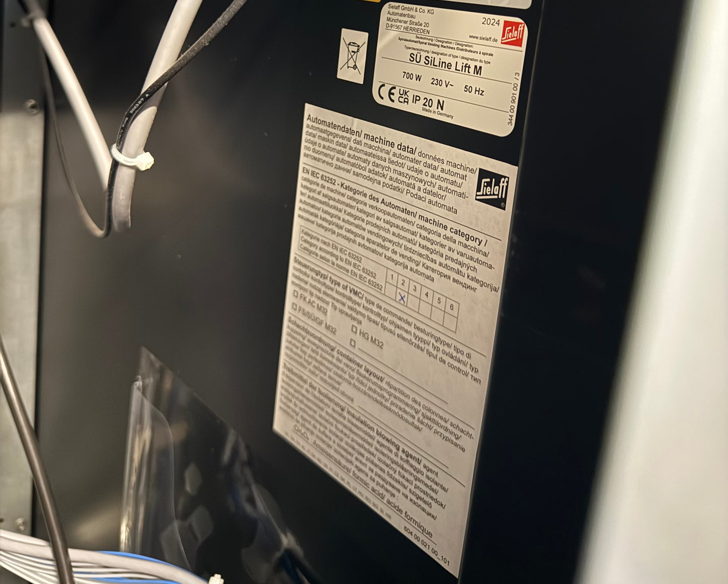 Snackautomat, Getränkeautomat Sielaff Si Line Combi M Lift